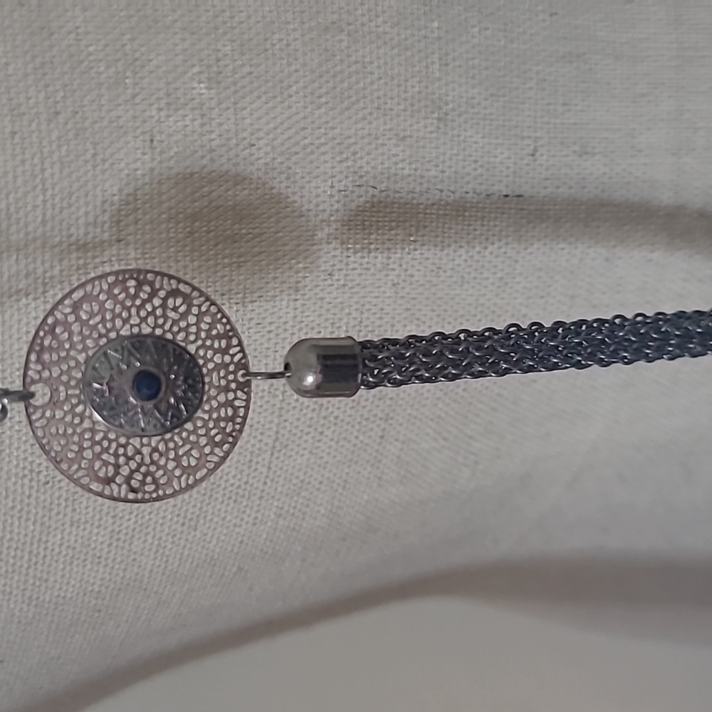 TRIPLE layered Blue Stones Necklace 💙 - Picture 10 of 14